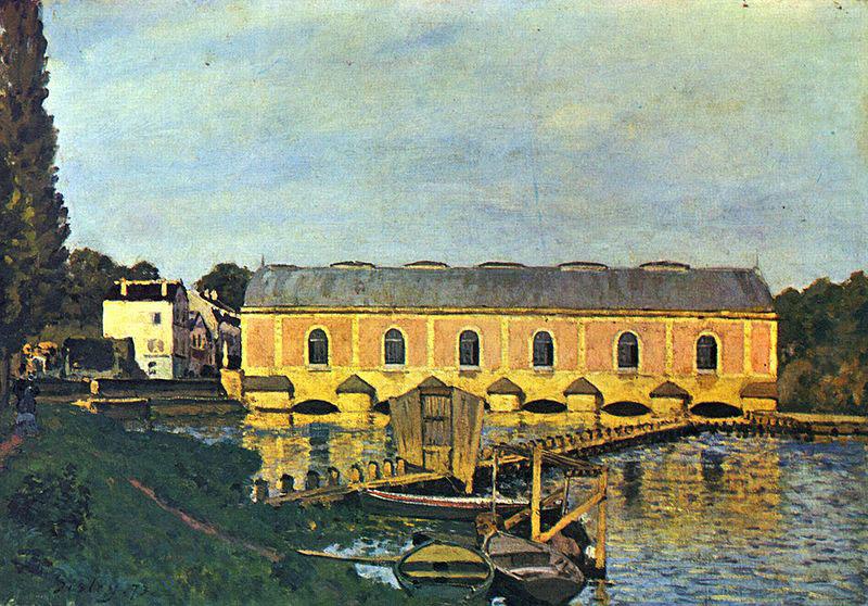 Maschinenhaus der Pumpe in Marly, Alfred Sisley